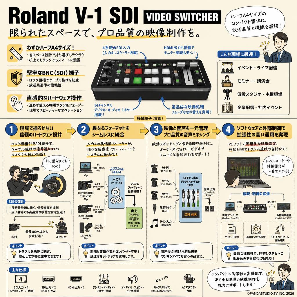 Roland V-1 SDI VIDEO SWITCHER 概要