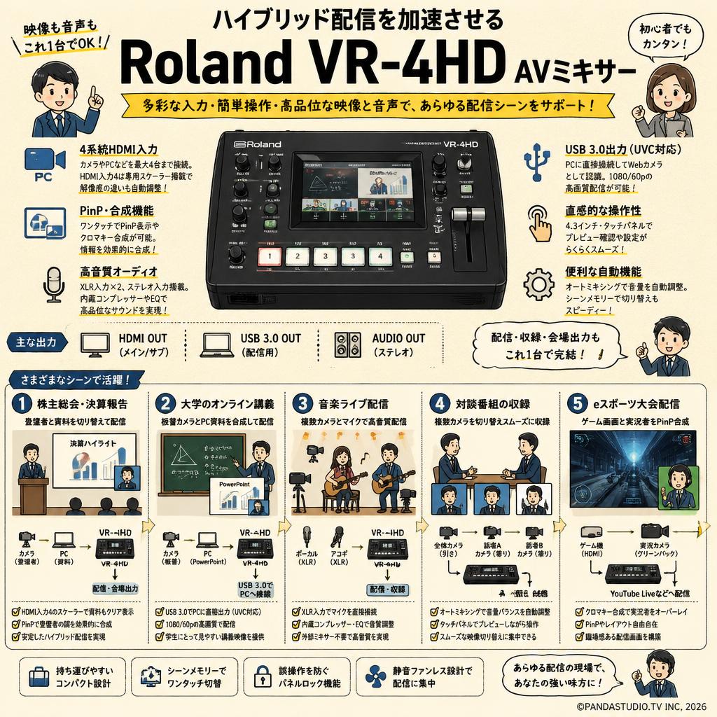 Roland VR-4HD AV MIXER 用途