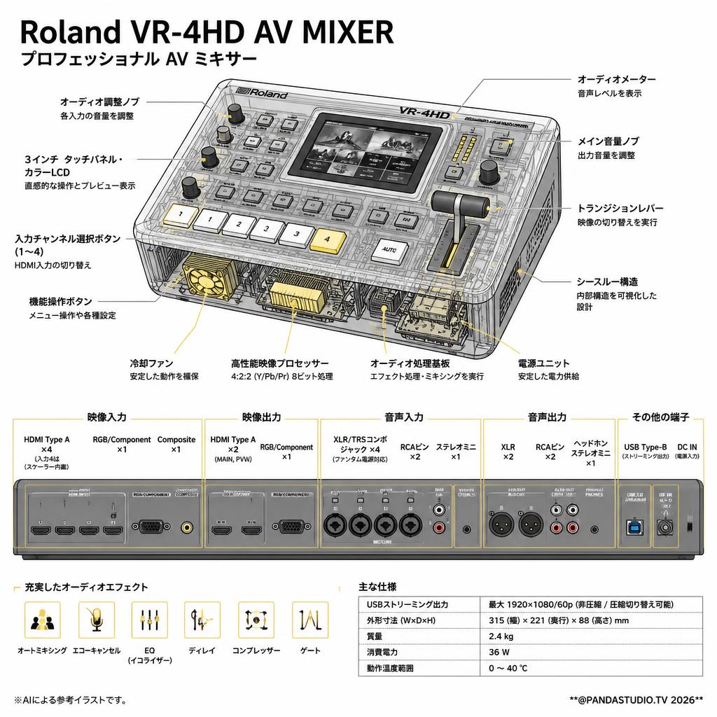 Roland VR-4HD AV MIXER スペック