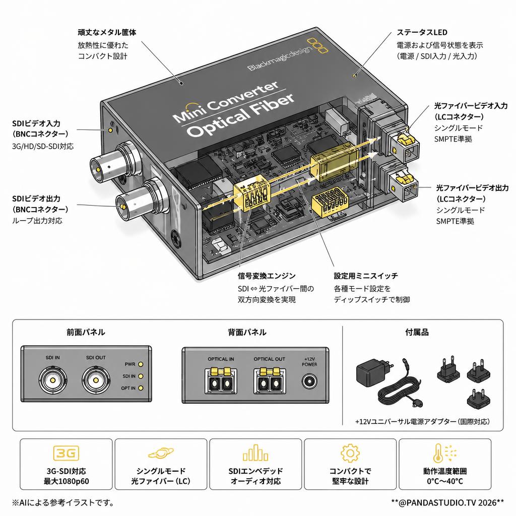 Blackmagic Design Mini Converter Optical Fiber スペック