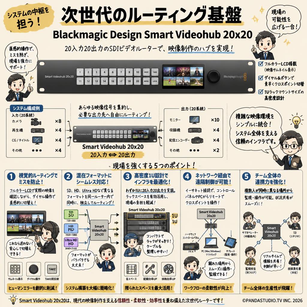Blackmagic Design Smart Videohub 20x20 概要