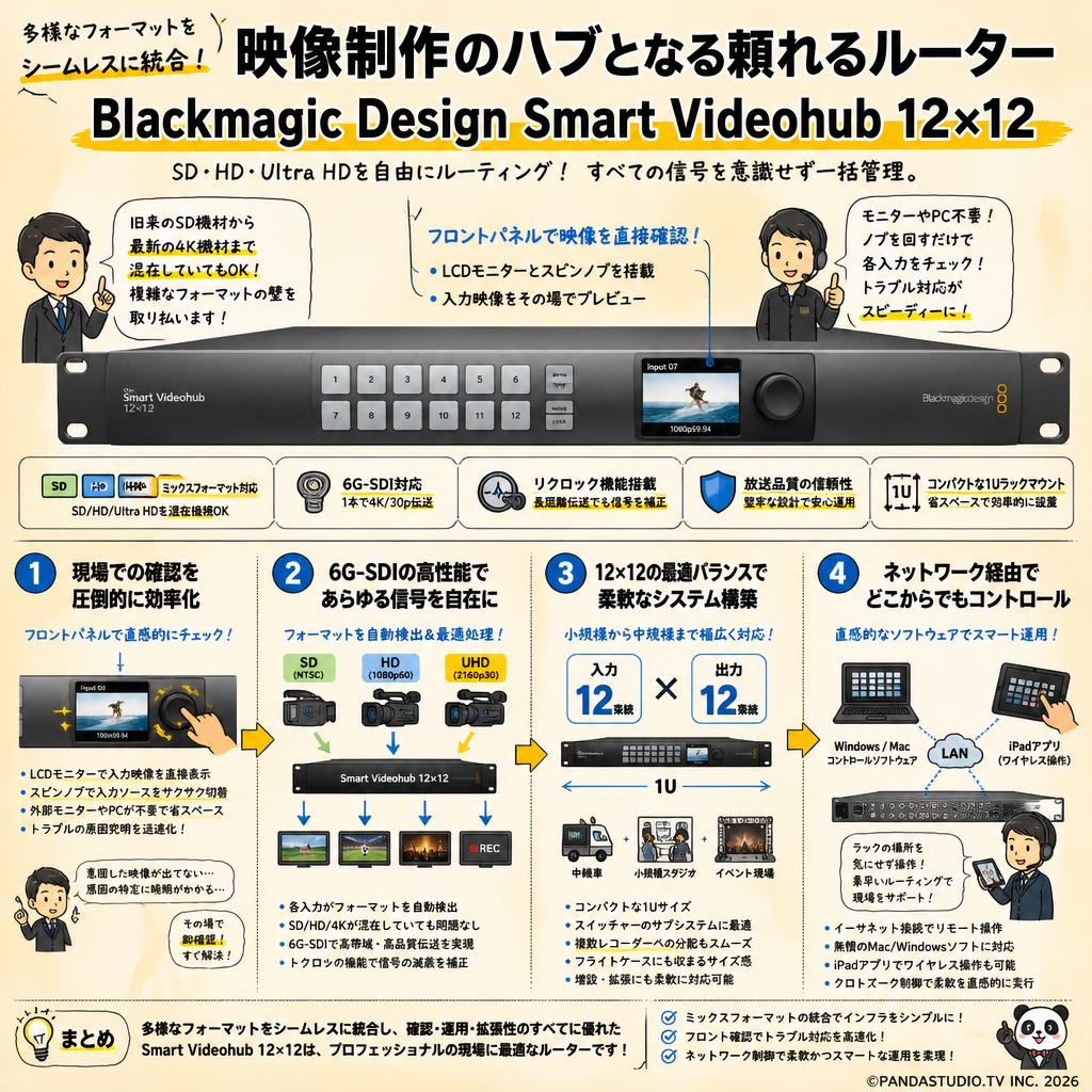 Blackmagic Design Smart Videohub 12x12 概要