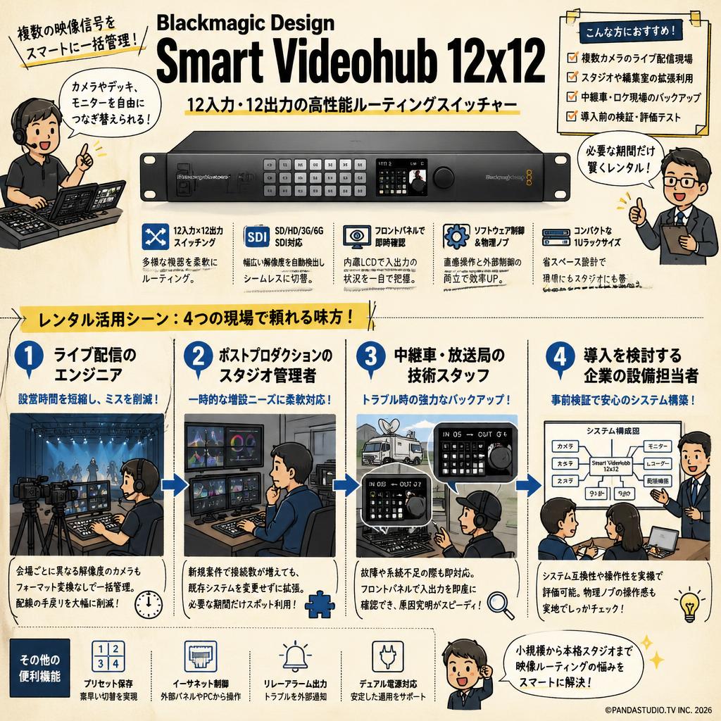 Blackmagic Design Smart Videohub 12x12 おもな対象のお客様