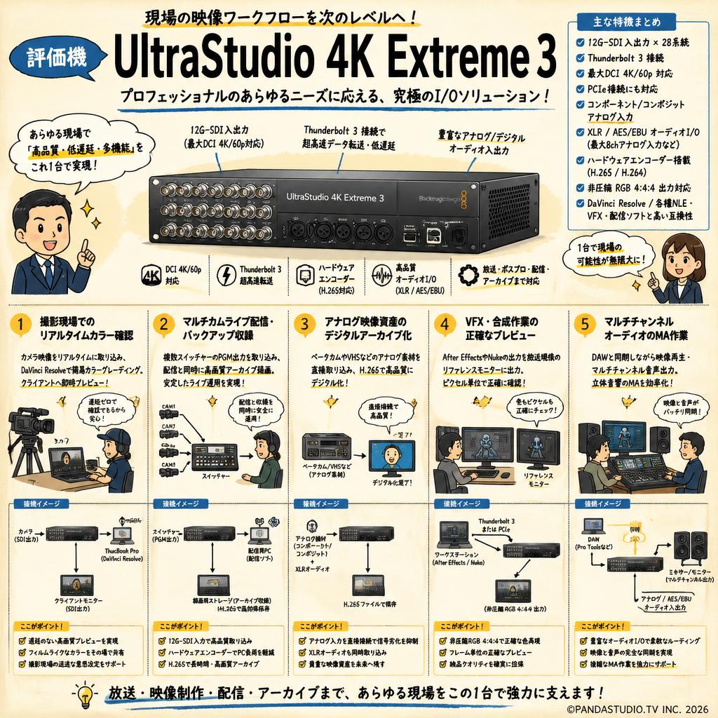 （評価機）Blackmagic Design UltraStudio 4K Extreme 3 用途