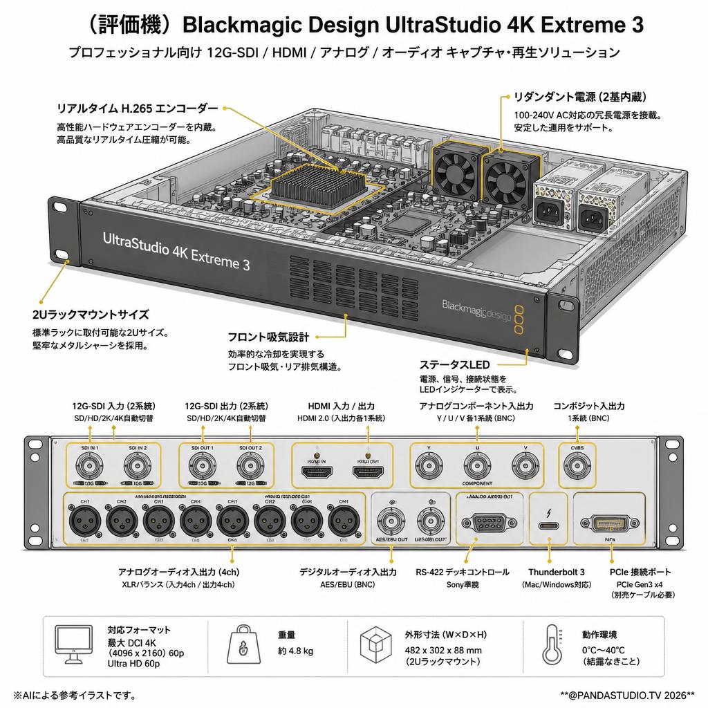 （評価機）Blackmagic Design UltraStudio 4K Extreme 3 スペック