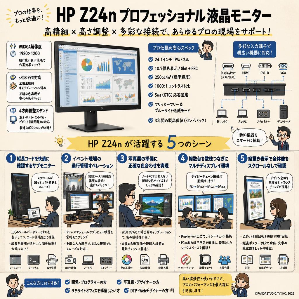 HP Z24n プロフェッショナル液晶モニター 用途