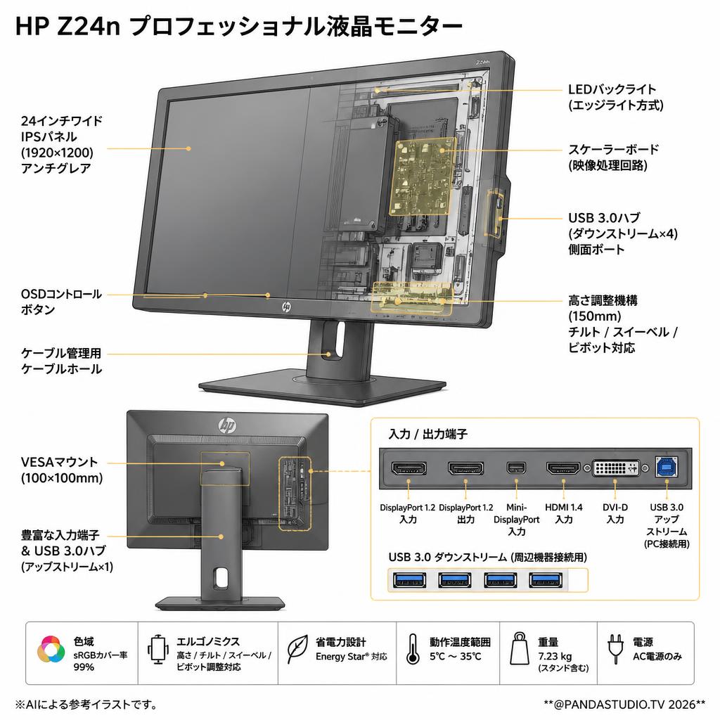 HP Z24n プロフェッショナル液晶モニター スペック