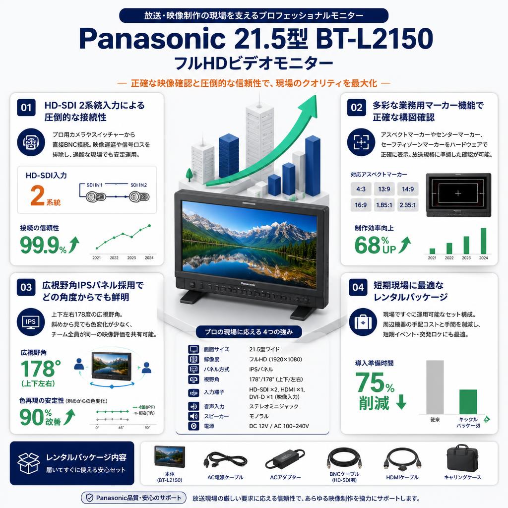 Panasonic 21.5型 BT-L2150 フルHDビデオモニター セールスポイント