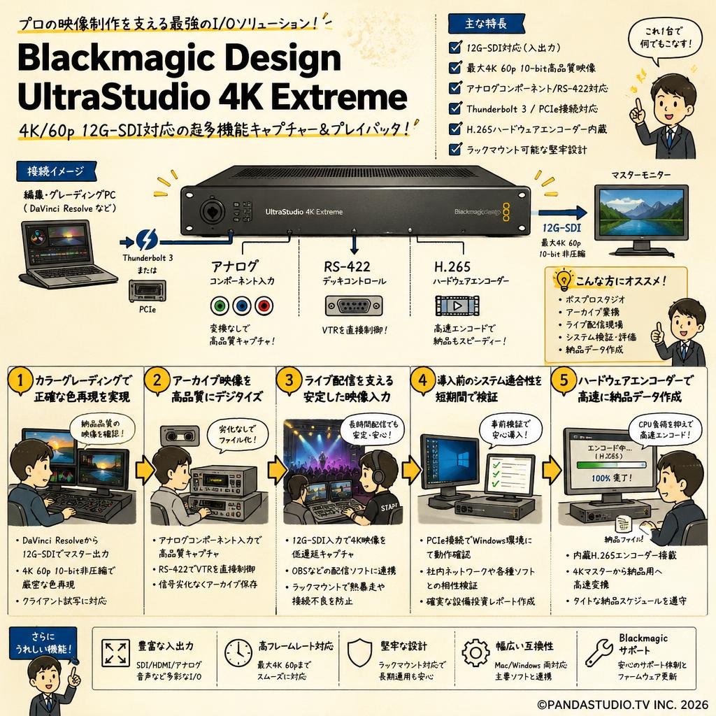 (評価機）Blackmagic Design UltraStudio 4K Extreme 用途