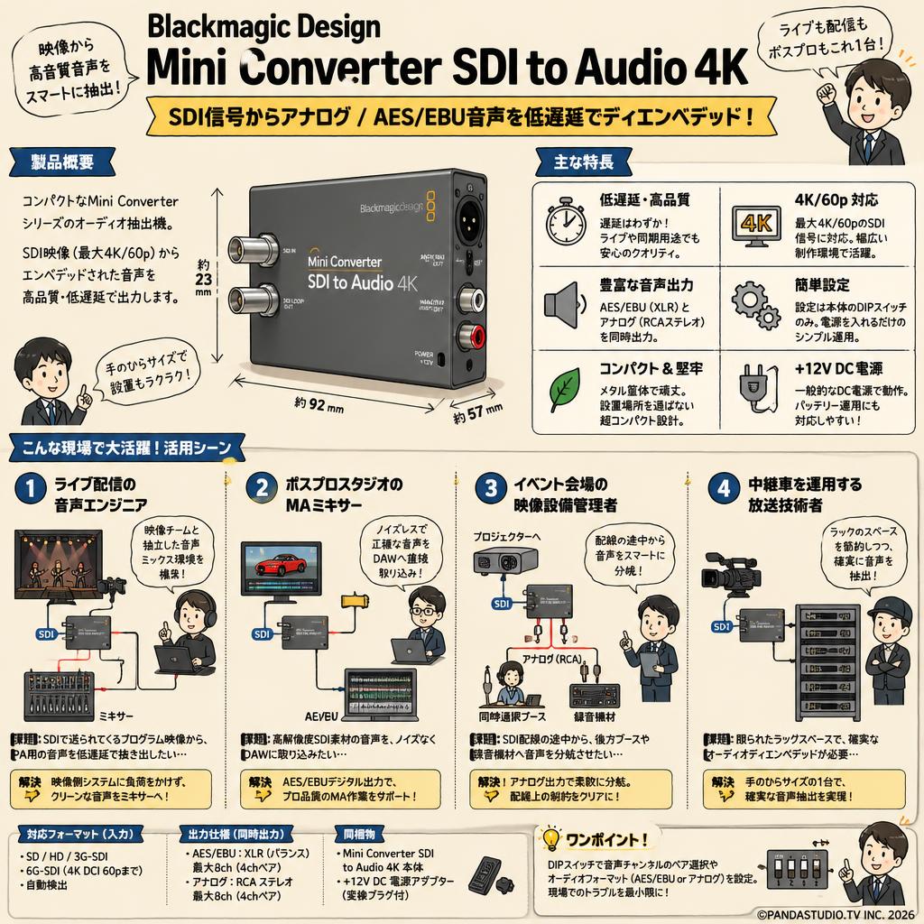 Blackmagic Design Mini Converter SDI to Audio 4K おもな対象のお客様