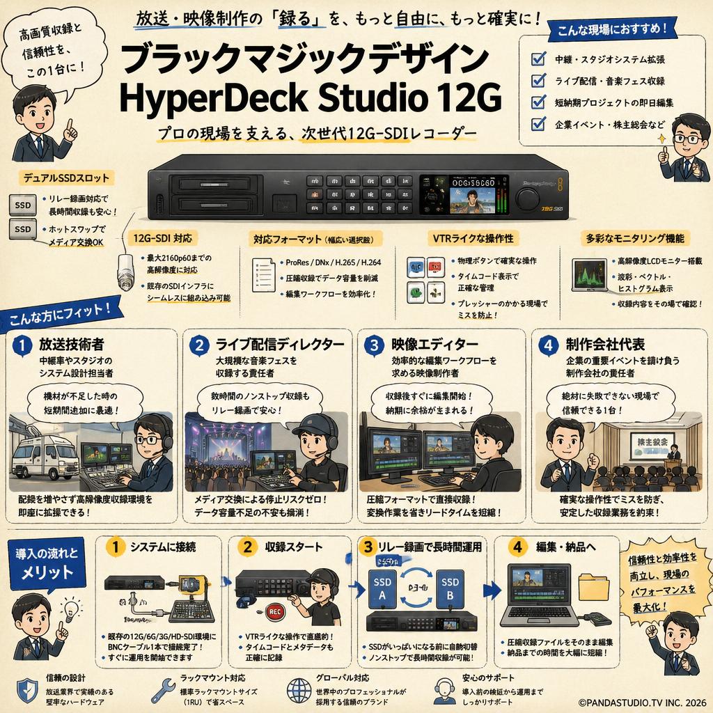 Blackmagic Design HyperDeck Studio 12G おもな対象のお客様