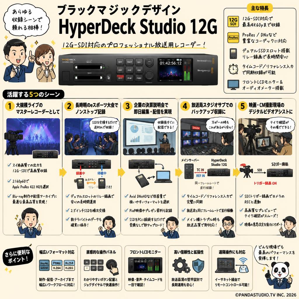 Blackmagic Design HyperDeck Studio 12G 用途