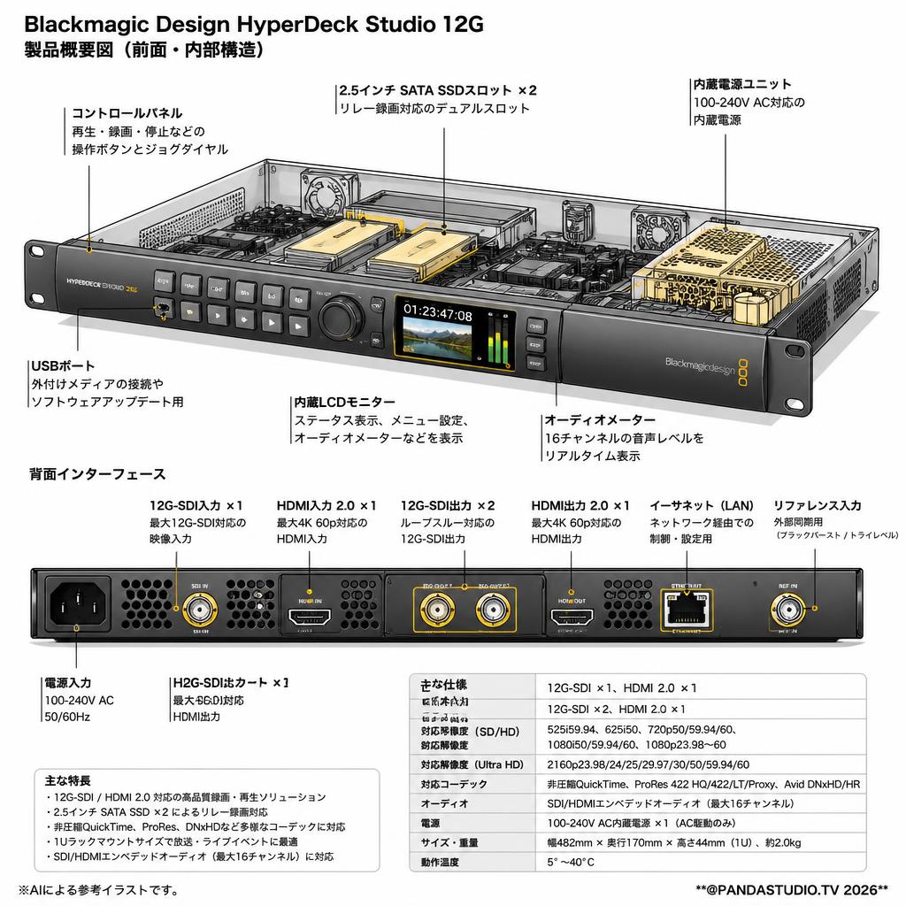 Blackmagic Design HyperDeck Studio 12G スペック