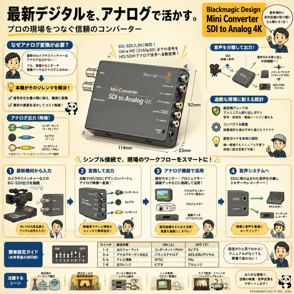 Blackmagic Design Mini Converter SDI to Analog 4K 概要