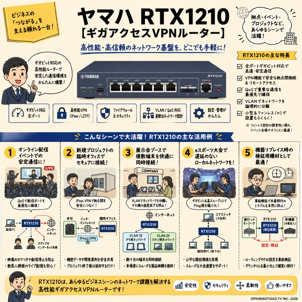 ヤマハ  RTX1210 [ギガアクセスVPNルーター] 用途