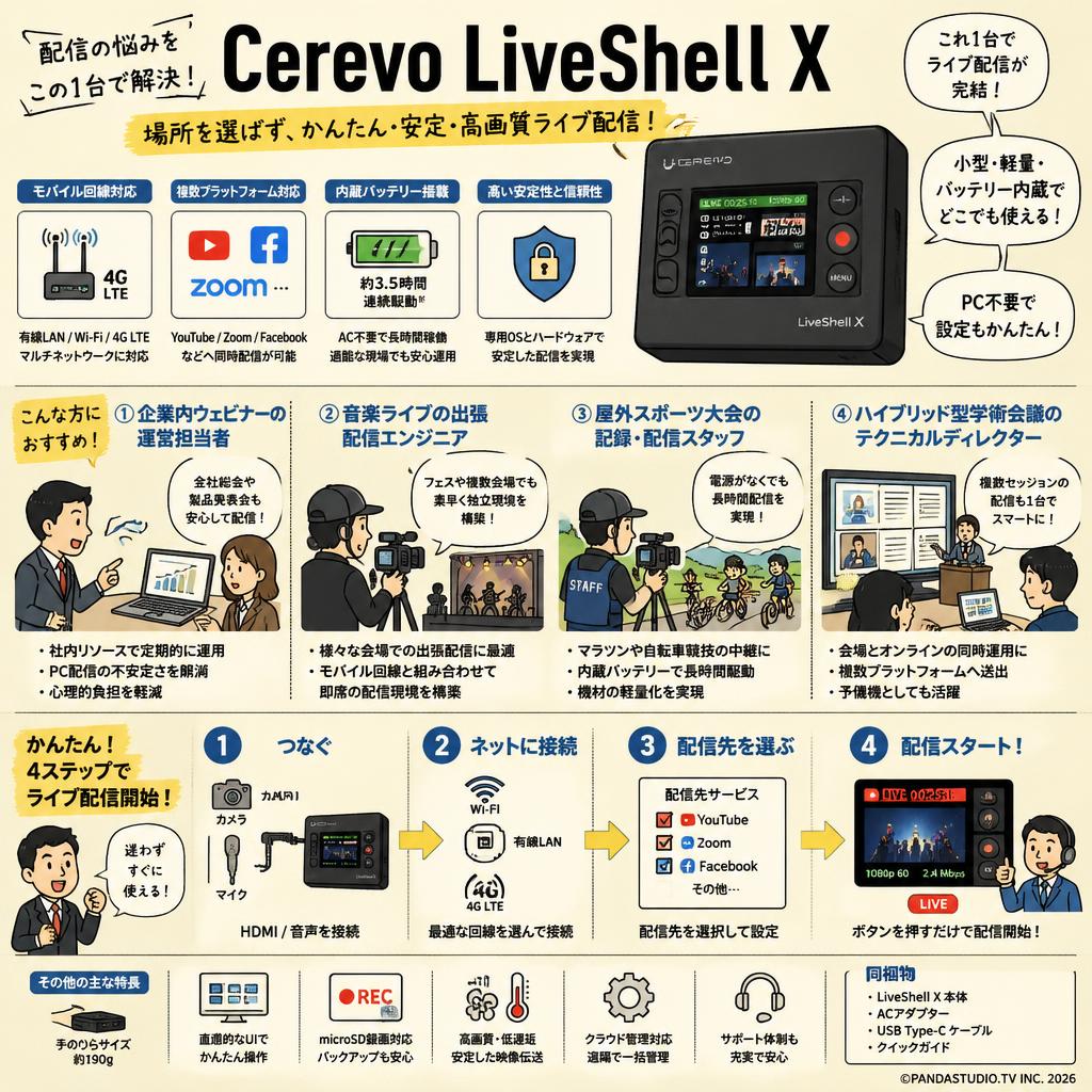 Cerevo LiveShell X おもな対象のお客様