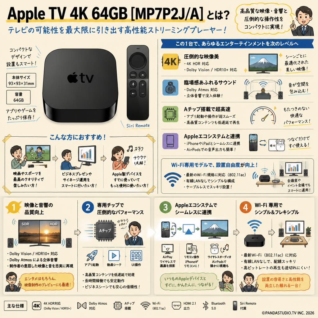 Apple TV 4K 64GB [MP7P2J/A] 概要