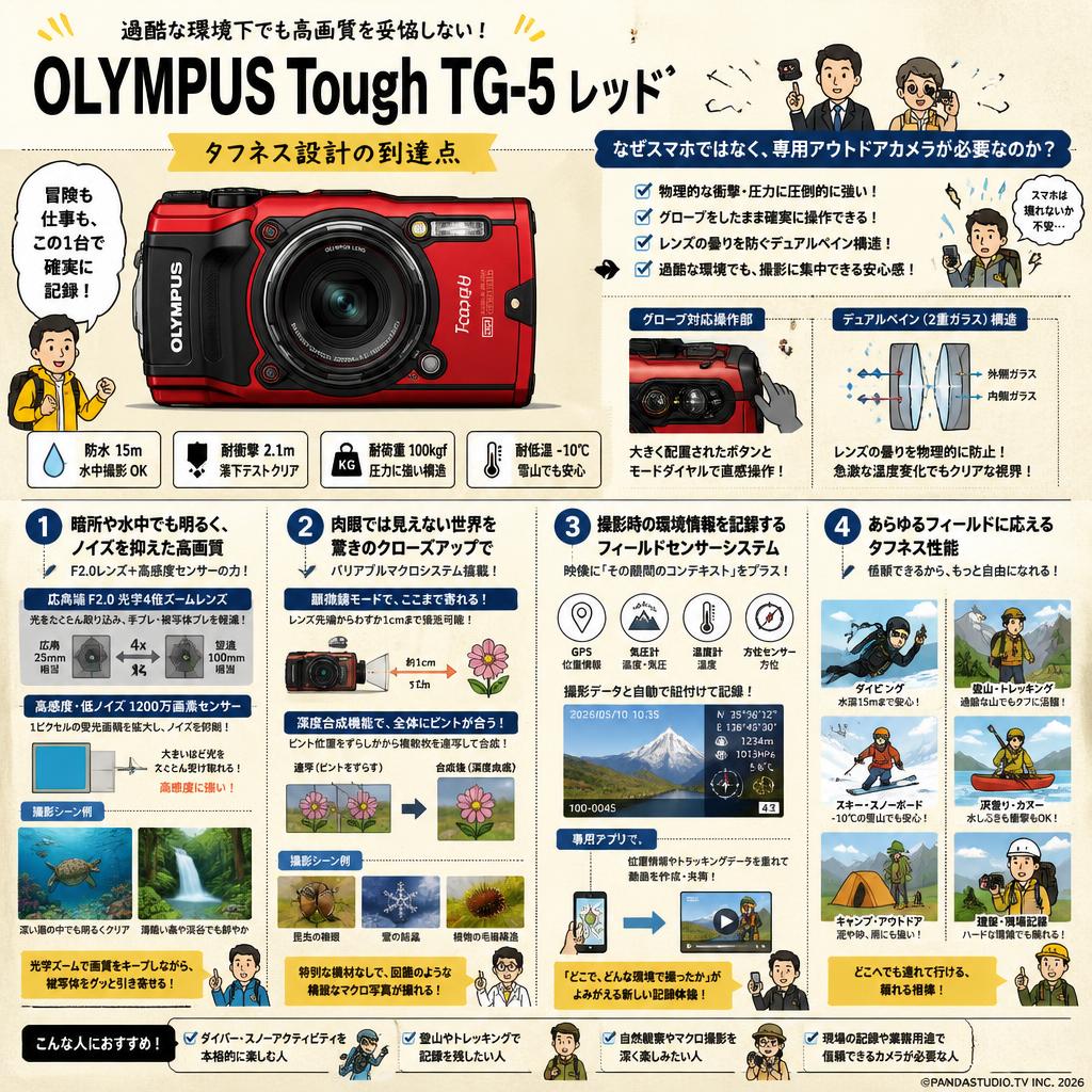 OLYMPUS Tough TG-5 レッド 概要