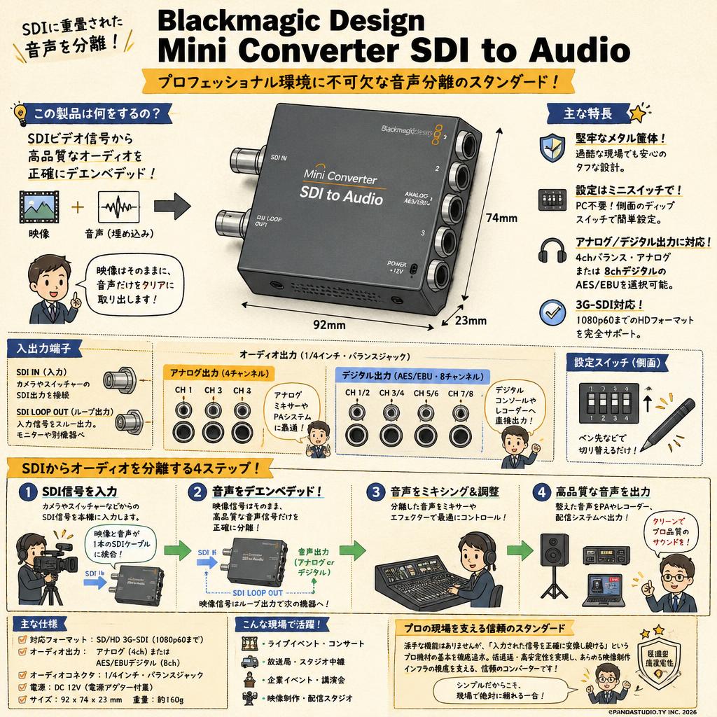 Blackmagic Design Mini Converter SDI to Audio 概要