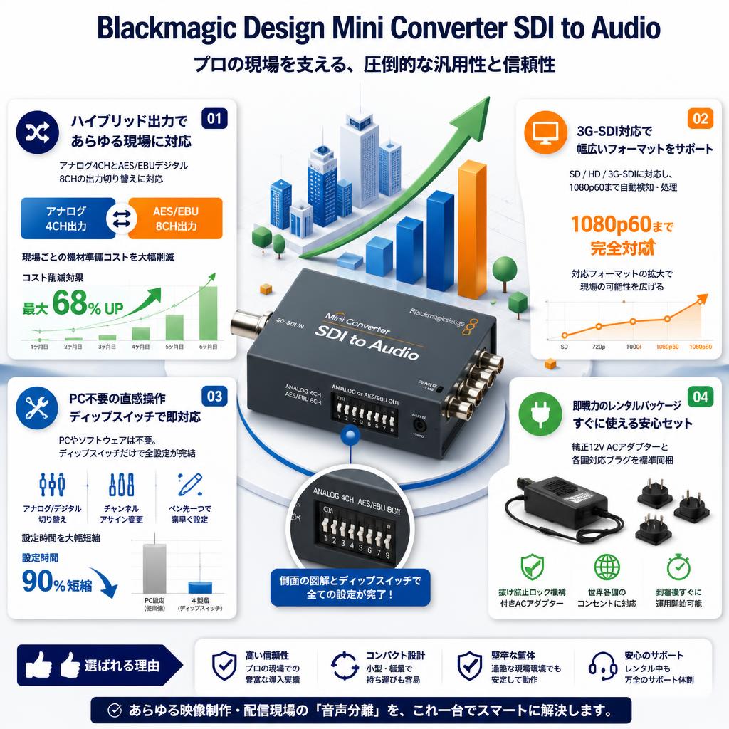 Blackmagic Design Mini Converter SDI to Audio セールスポイント