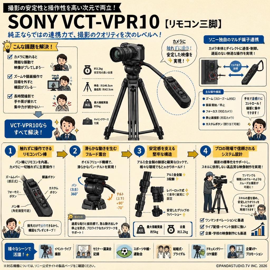 SONY VCT-VPR10 [リモコン三脚] 概要