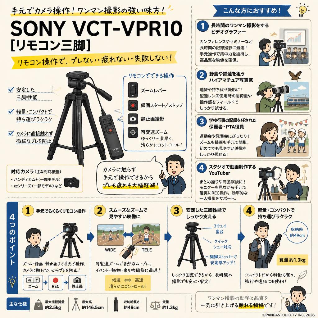 SONY VCT-VPR10 [リモコン三脚] おもな対象のお客様
