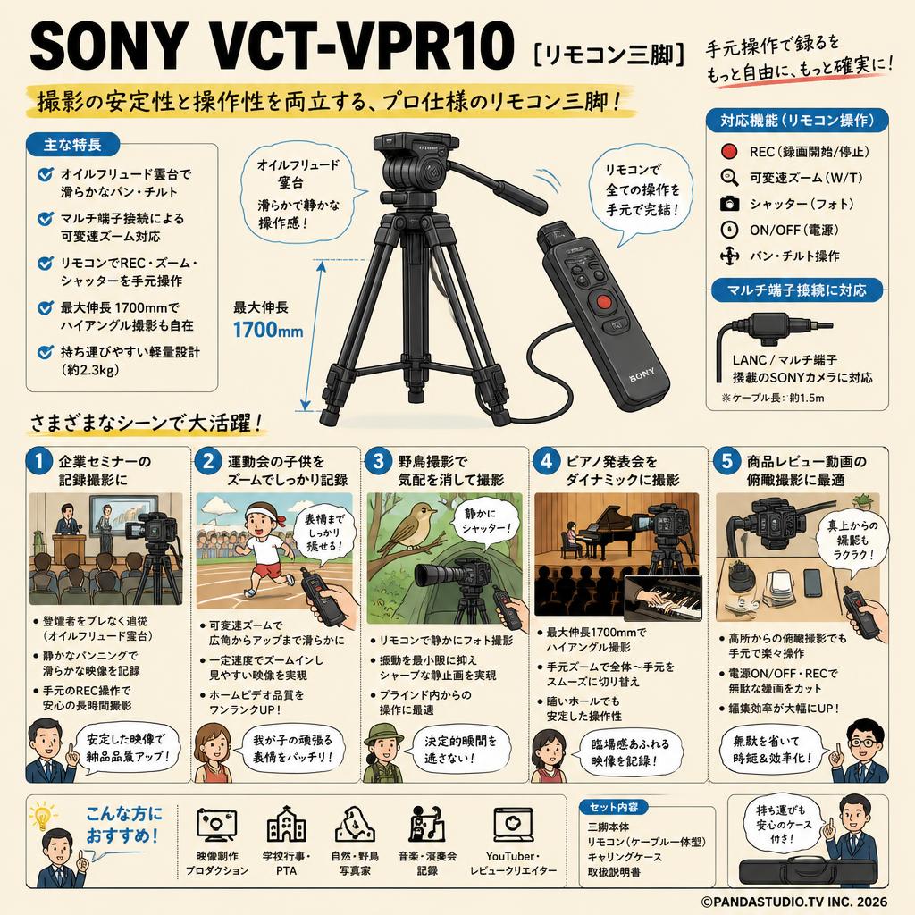 SONY VCT-VPR10 [リモコン三脚] 用途