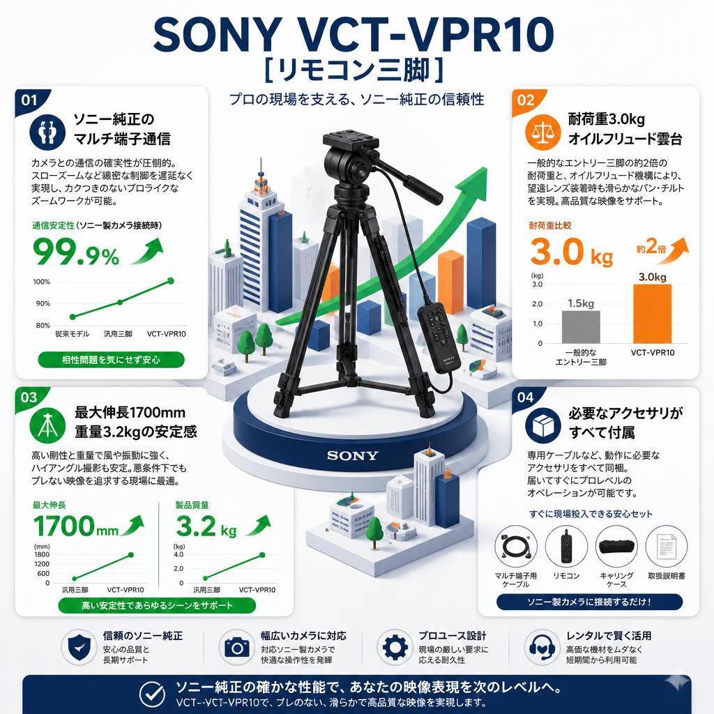 SONY VCT-VPR10 [リモコン三脚] セールスポイント