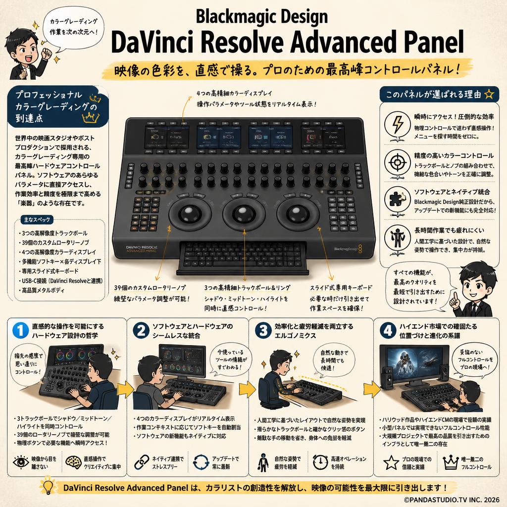Blackmagic Design DaVinci Resolve Advanced Panel 概要