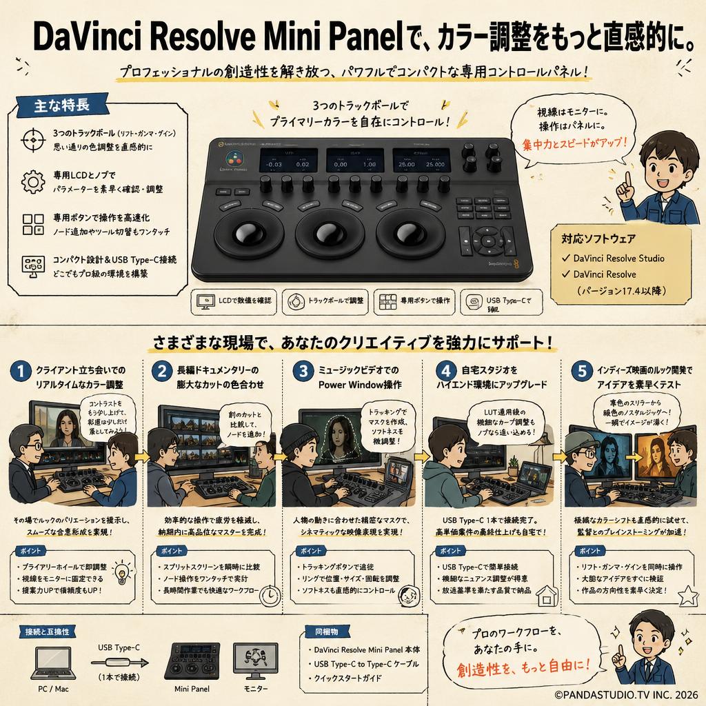 Blackmagic Design DaVinci Resolve Mini Panel 用途