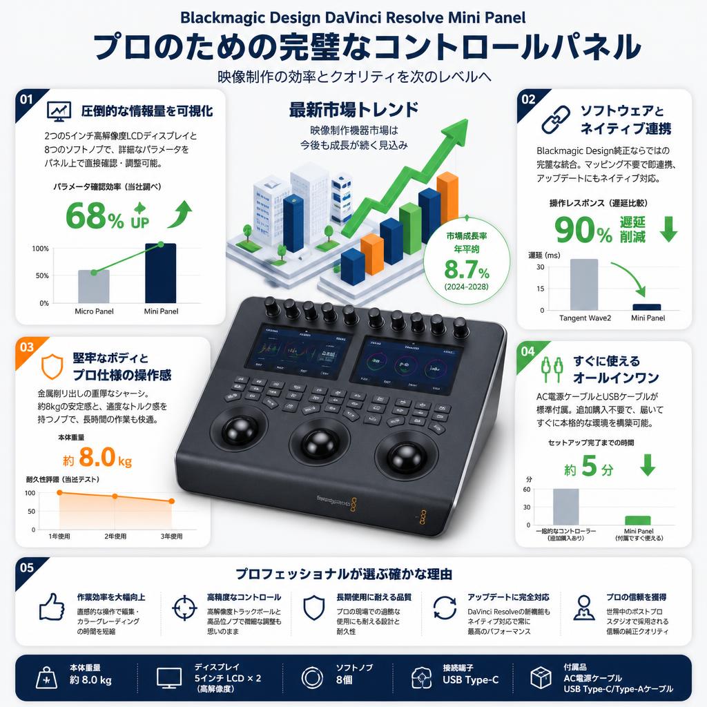 Blackmagic Design DaVinci Resolve Mini Panel セールスポイント