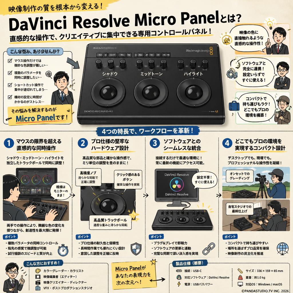 Blackmagic Design DaVinci Resolve Micro Panel 概要