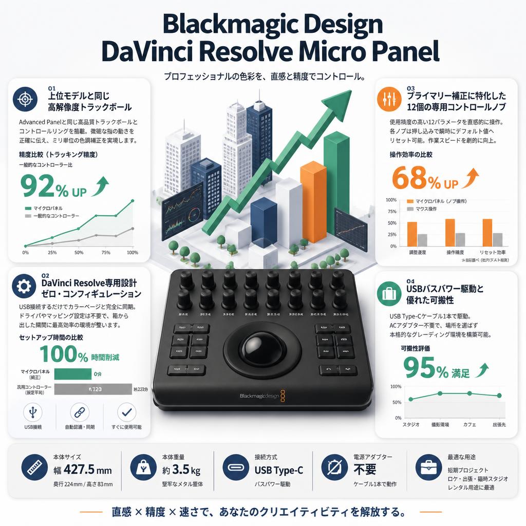 Blackmagic Design DaVinci Resolve Micro Panel セールスポイント