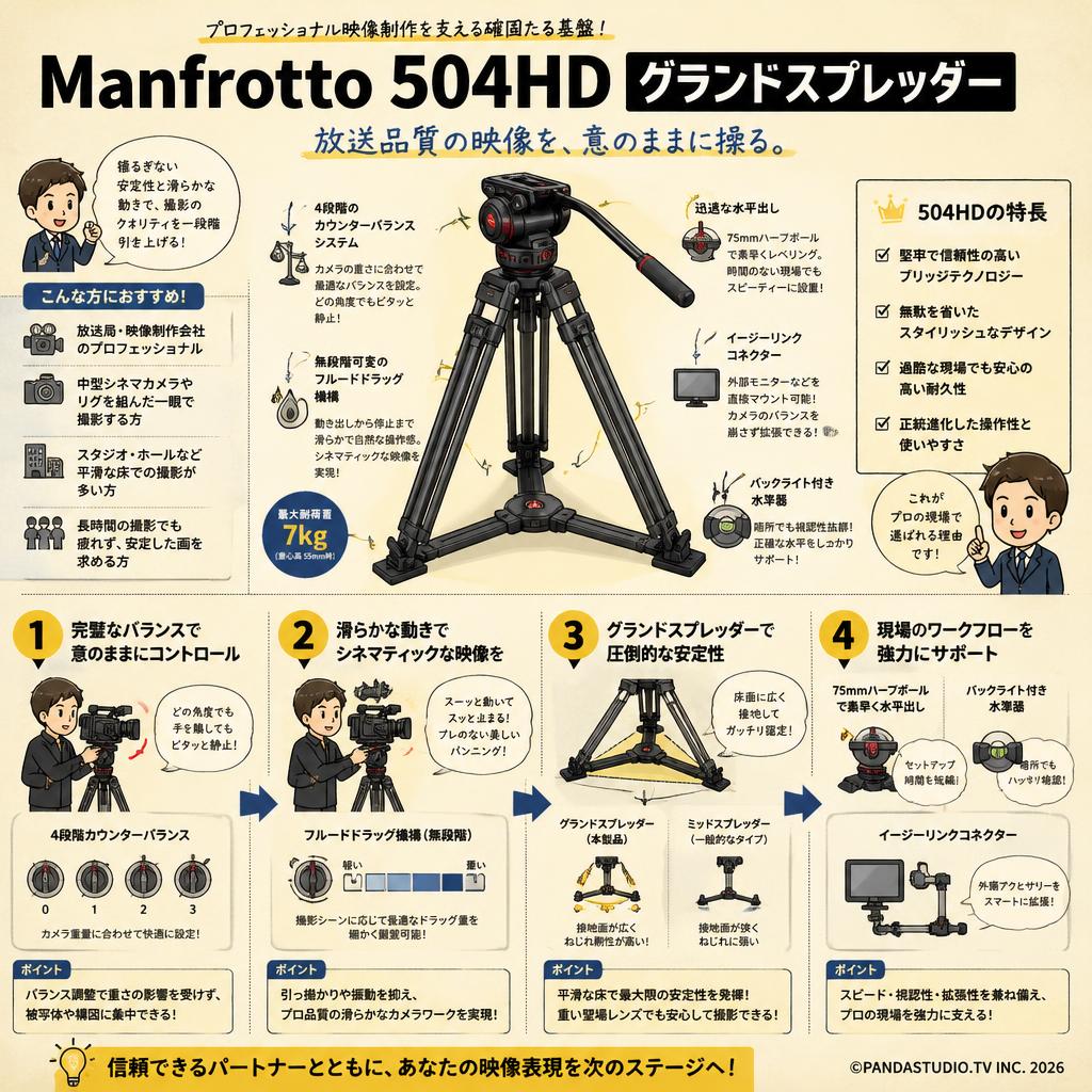 Manfrotto 504HD グランドスプレッダー 概要