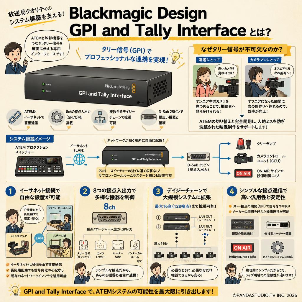 Blackmagic Design GPI and Tally Interface 概要