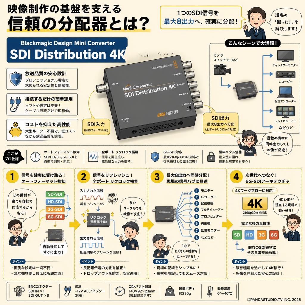 Blackmagic Design Mini Converter SDI Distribution 4K 概要