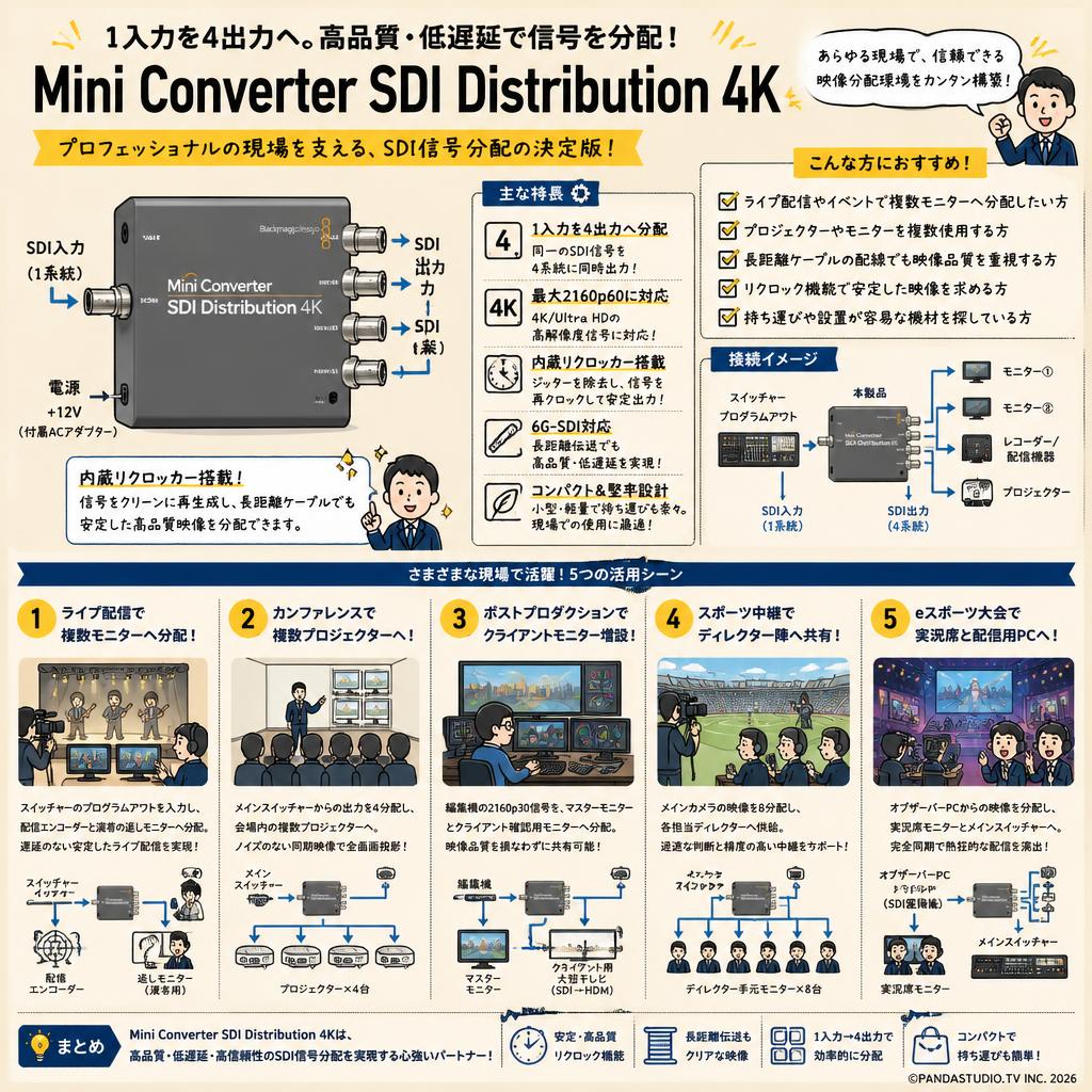 Blackmagic Design Mini Converter SDI Distribution 4K 用途