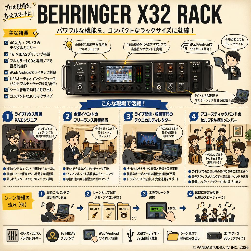 BEHRINGER X32 Rack おもな対象のお客様