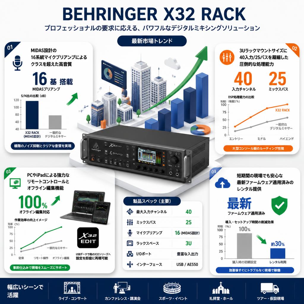 BEHRINGER X32 Rack セールスポイント