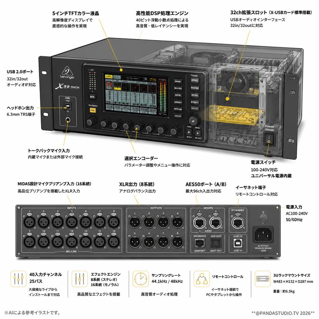 BEHRINGER X32 Rack スペック