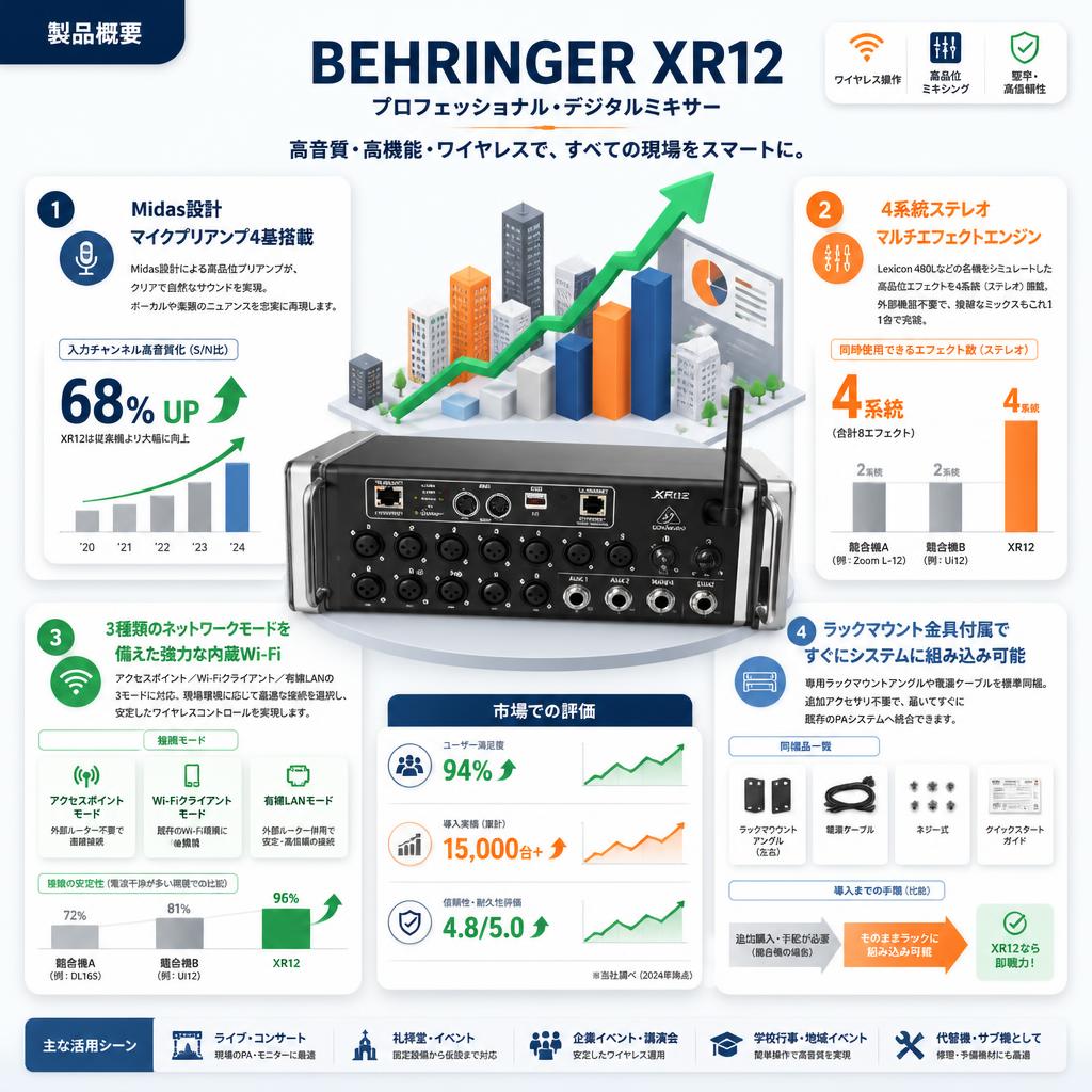BEHRINGER XR12 | パンダスタジオ・レンタル公式サイト