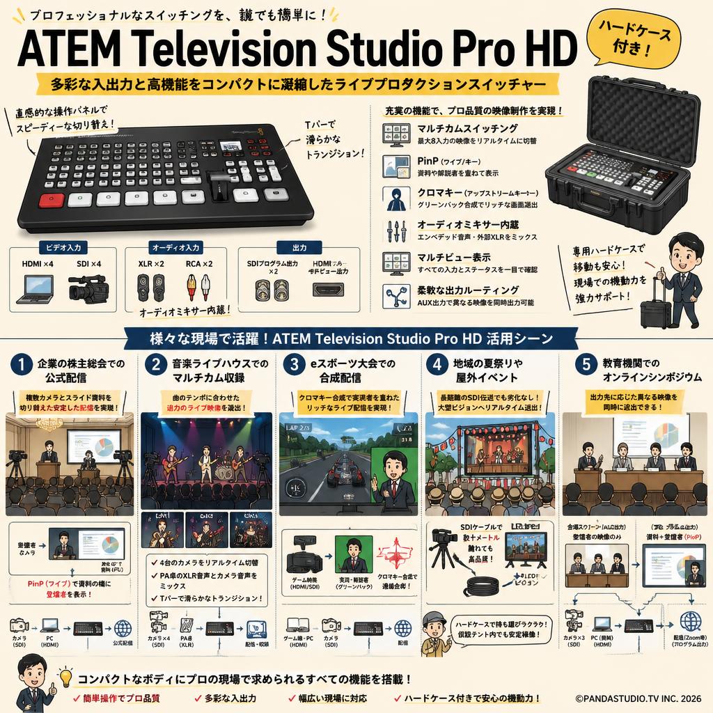 Blackmagic Design ATEM Television Studio Pro HD(ハードケース付き） 用途