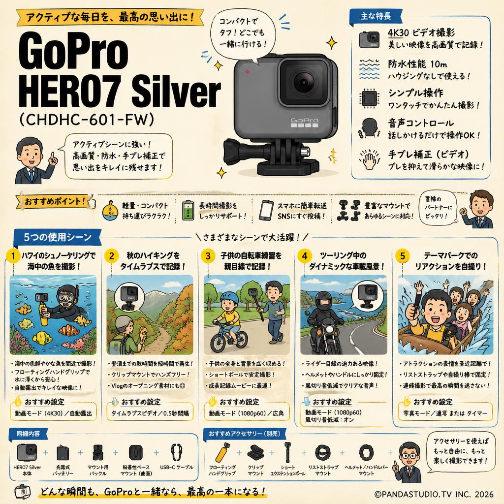 GoPro HERO7 Silver (CHDHC-601-FW) 用途
