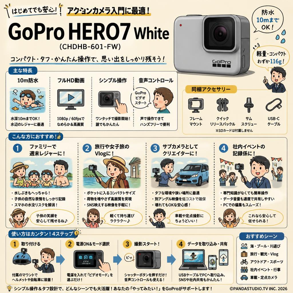 GoPro HERO7 White (CHDHB-601-FW) おもな対象のお客様