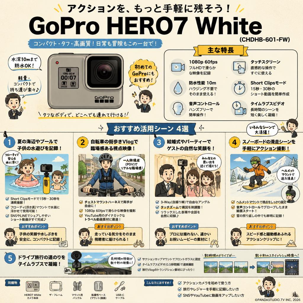 GoPro HERO7 White (CHDHB-601-FW) 用途