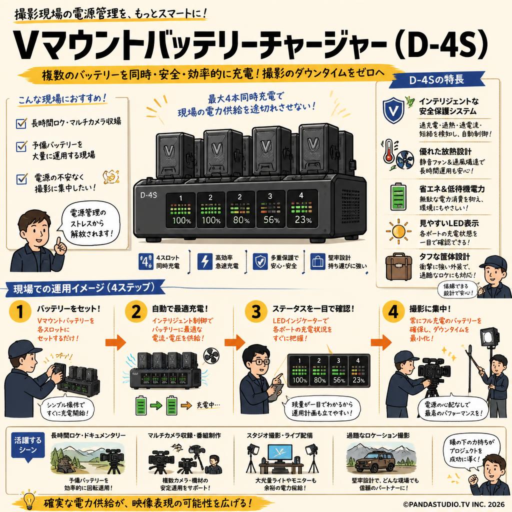 Vマウントバッテリーチャージャー（D-4S） 概要