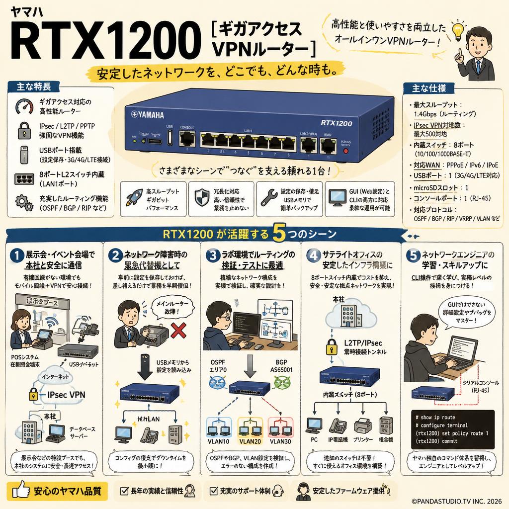 ヤマハ  RTX1200 [ギガアクセスVPNルーター] 用途