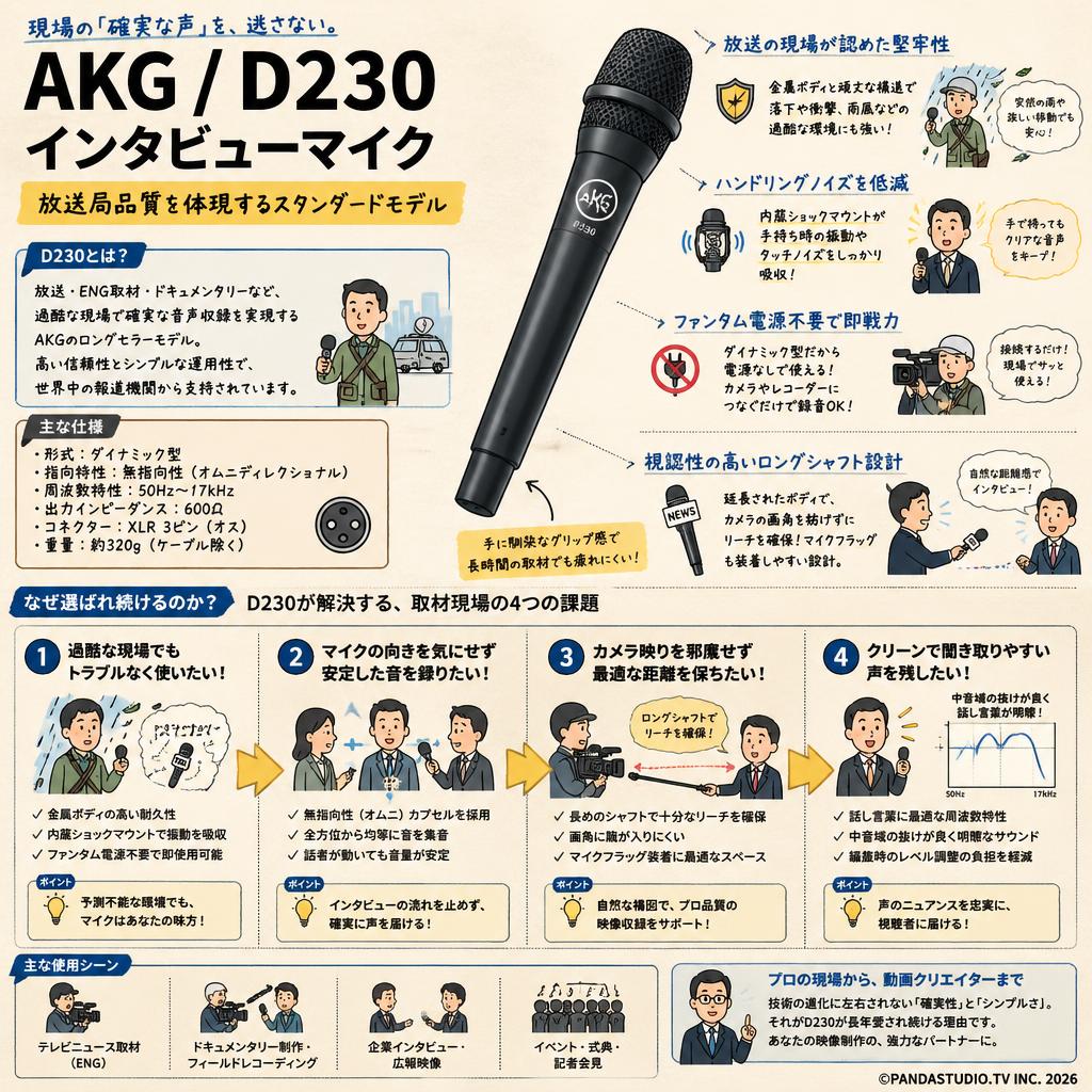 AKG / D230 インタビューマイク 概要