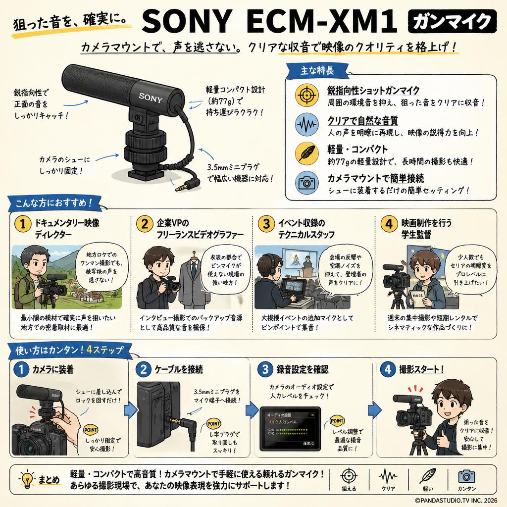SONY ECM-XM1 ガンマイク おもな対象のお客様