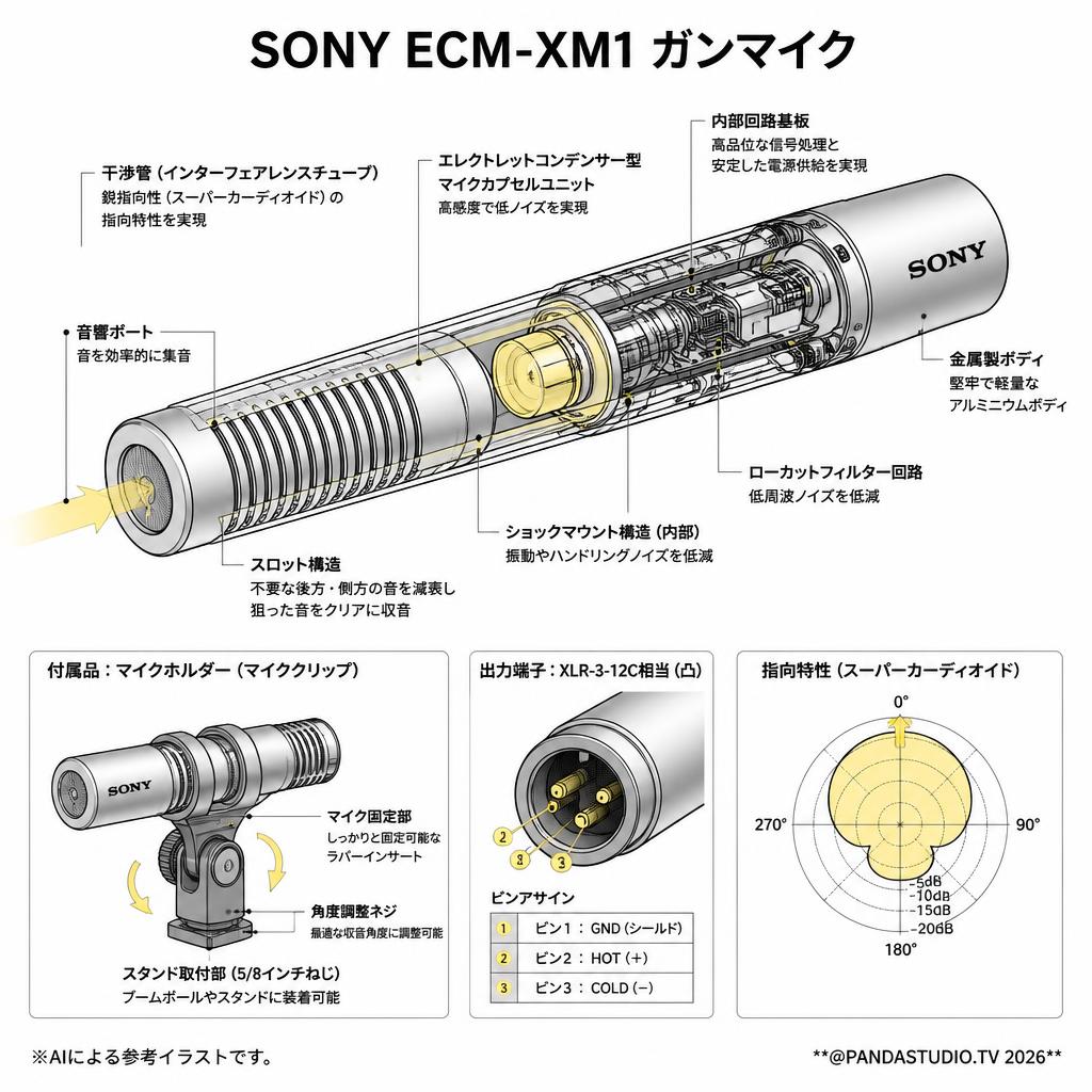 SONY ECM-XM1 ガンマイク スペック